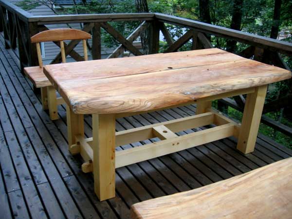 デッキテーブル - jizai（じざい）工房 - 栃木那須の無垢材のテーブル